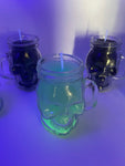 Glow In dark skull candle