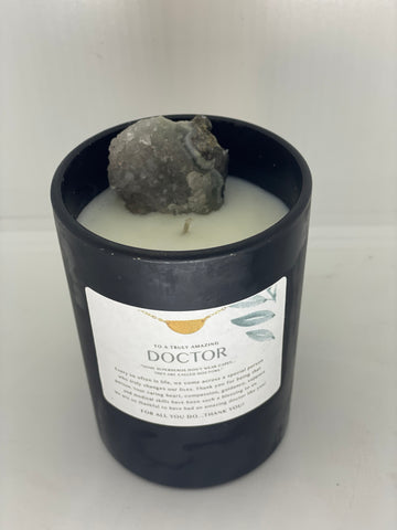 Amethyst Stone/ Aromatherapy Candle custom label