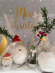 Santa and snow ball gift bag