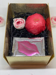 Bath bomb/ Pink Gel Lip Mask/ Flower Soap