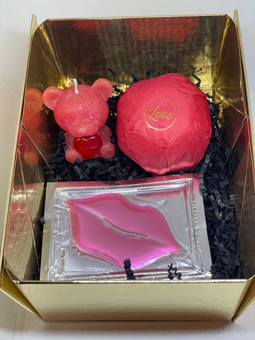Bath bomb/ candle/ Pink Gel Collagen Lip Mask
